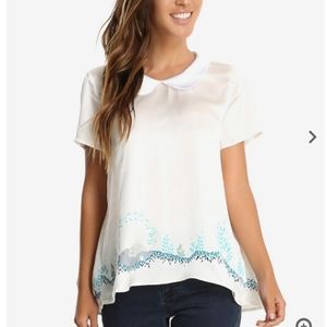 Graphic Blouse Her Universe My Neighbor Totoro Top satin Peter-pan collar